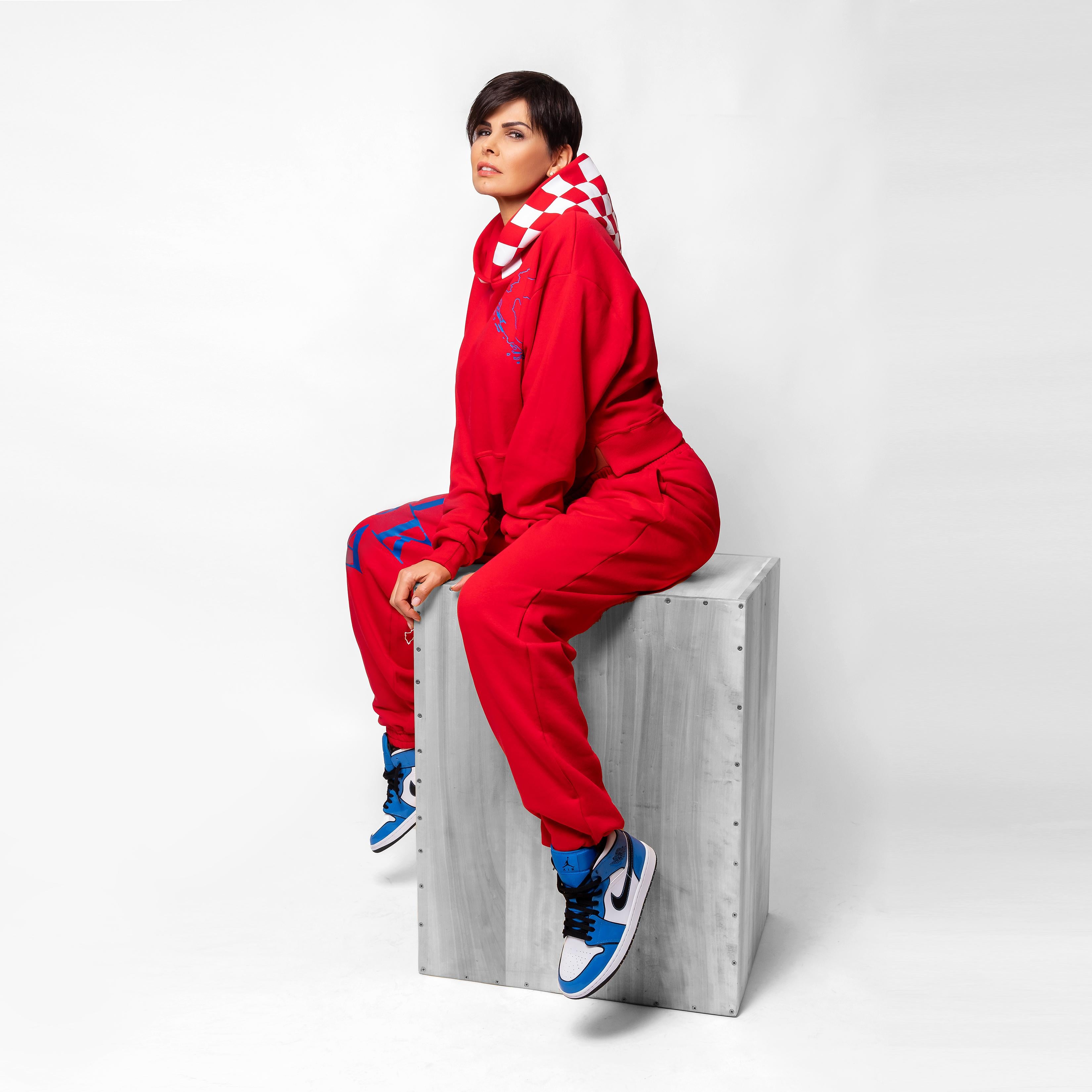 Oversize long CRO Tracksuit - RED