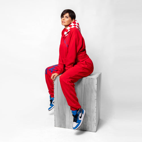 Oversize long CRO Tracksuit - RED
